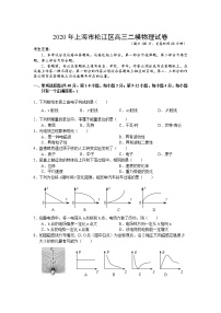 2020年上海市松江区高三二模物理试卷及答案