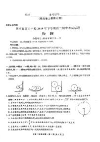 2019-2020学年湖南省五市十校高二上学期期中考试物理试题 PDF版