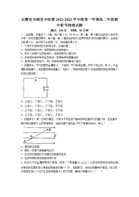 2021-2022学年安徽省卓越县中联盟高二上学期期中联考物理试题 Word版