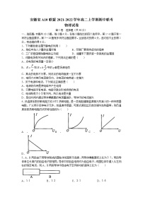 2021-2022学年安徽省A10联盟高二上学期期中联考物理试题 Word版