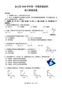 2020年上海市金山区高三一模物理试卷及答案