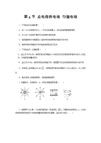 鲁科版 (2019)必修 第三册第1章 静电力与电场强度第4节 点电荷的电场 匀强电场一课一练