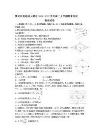 2021-2022学年黑龙江省哈师大附中高二上学期期末考试物理试题 Word版