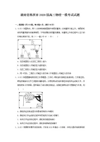 2020届湖南省株洲高三一模物理试卷（含答案）