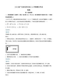 2022届广东省东莞市高三上学期期末考试物理试题(解析版)