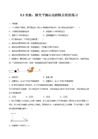 物理必修 第二册3 实验：探究平抛运动的特点巩固练习