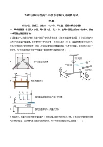 2022届湖南省高三年级下学期3月调研考试 物理试题（word版）