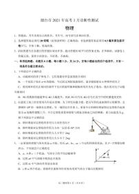 2021届山东省烟台市高三下学期3月高考诊断性测试物理试题 PDF版