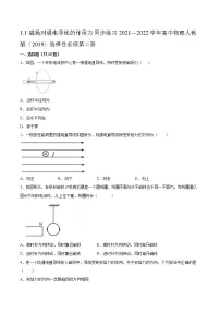 高中物理人教版 (2019)选择性必修 第二册1 磁场对通电导线的作用力同步达标检测题