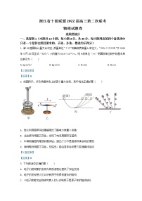 2022浙江省十校联盟高三下学期第二次联考（返校考试）物理试题含答案