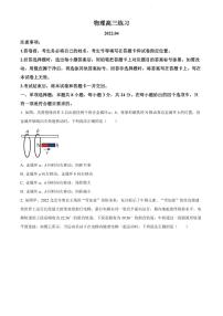 2022年4月山东省青岛市2022届高三高考一模物理试题含答案