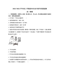 2022泉州高二上学期期末物理试题含答案