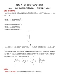 专题八　机械振动和机械波（2022物理）新高考版试卷