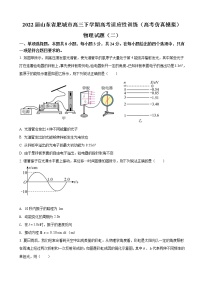 2022届山东省肥城市高三下学期高考适应性训练（高考仿真模拟）物理试题（二）(word版)