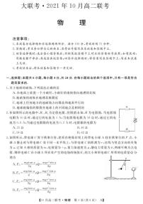 2022湖南省湖湘大联考高二上学期10月大联考物理试题PDF版含答案