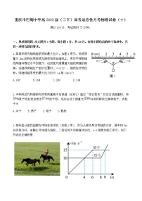 2021-2022学年重庆市巴蜀中学高三下学期高考适应性月考物理试卷（十）含答案