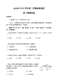 2021上海金山区高三下学期4月质量监控（二模）物理试题含答案