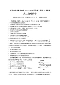 2021武汉部分重点中学高二上学期12月联考物理试卷含答案