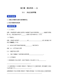 高中物理人教版 (2019)必修 第一册5 共点力的平衡导学案