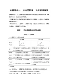 2023高考物理一轮复习第一章专题强化一 运动学图像 追及相遇问题 含解析