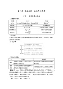 2023届高考物理一轮复习 第8讲 受力分析 共点力的平衡 讲义（考点+经典例题）