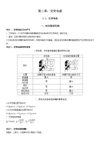 人教版 (2019)选择性必修 第二册第三章 交变电流1 交变电流巩固练习