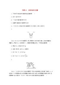 高考物理微专题小练习专题10力的合成与分解含答案