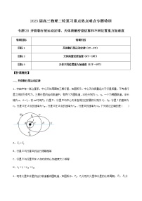 专题28 开普勒行星运动定律、天体质量密度估算和不同位置重力加速度-2023届高三物理二轮复习重点热点难点专题特训