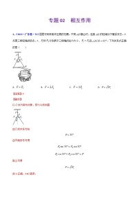 （2020-2022）三年高考物理真题分项汇编（全国通用）专题02 相互作用 Word版含解析