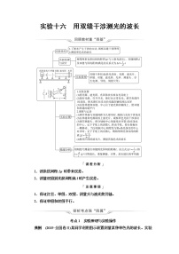 鲁科版高考物理一轮总复习第11章实验16用双缝干涉测光的波长课时学案