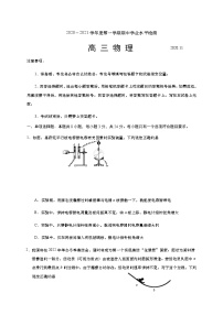 2021青岛黄岛区高三上学期期中考试物理试题缺答案