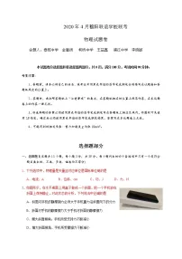 2020浙江省稽阳联谊学校高三下学期4月联考试题物理含答案