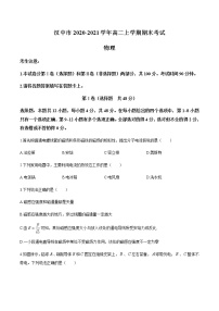 2021汉中高二上学期期末考试物理试题含答案