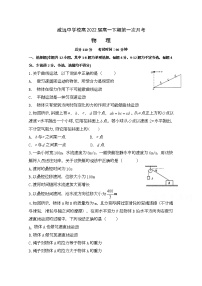 2020四川省威远中学高一下学期第一次月考物理试题含答案