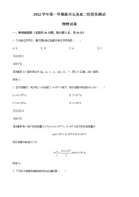 2022-2023学年浙江省嘉兴市第五高级中学高二上学期10月检测物理试题含解析