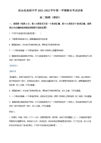 2021-2022学年新疆和田地区皮山县高级中学高二（上）期末物理试题（理）含解析