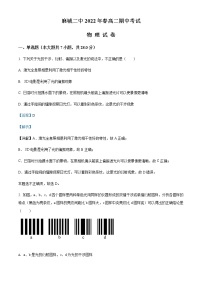 2021-2022学年湖北省黄冈市麻城市第二中学高二（下）期中物理试题含解析