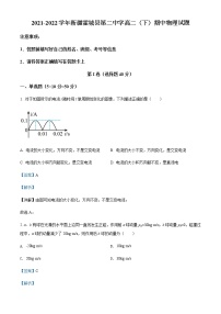 2021-2022学年新疆霍城县第二中学高二（下）期中物理试题含解析