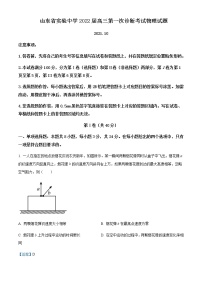 2022届山东省济南市山东省实验中学高三（上）第一次诊断考试物理试题含解析