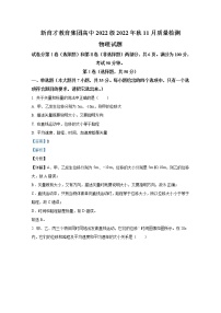 四川省广安市育才学校2022-2023学年高一物理上学期11月期中考试试题（Word版附解析）