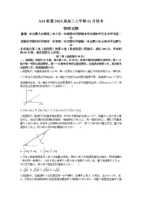 安徽省A10联盟2022-2023学年高三物理上学期11月阶段测试试题（Word版附解析）