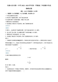 2022-2023学年新疆乌鲁木齐市第一中学高二上学期期中考试物理试题（解析版）