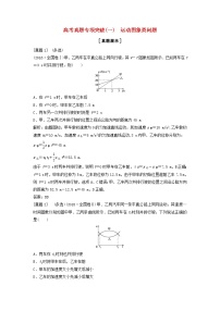 高考物理二轮复专项突破一运动图象类问题 (含解析)