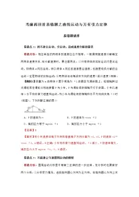 高考物理三轮冲刺易错题专题04 曲线运动与万有引力定律(2份打包,解析版+原卷版,可预览)