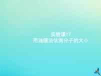 高考物理一轮复习实验课课件17用油膜法估测分子的大小(含解析)