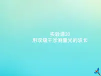 高考物理一轮复习实验课课件20用双缝干涉测量光的波长(含解析)
