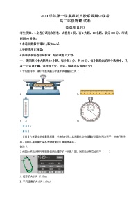 2021-2022学年浙江省嘉兴八校联盟高二上学期期中联考物理试题   （解析版）