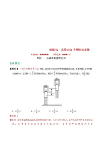 (通用版)高考物理二轮专题复习02 直线运动 牛顿运动定律(2份打包,解析版+原卷版,可预览)