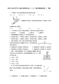 2021-2022学年上海市奉贤区高三（上）期末物理试卷（一模）（含答案解析）