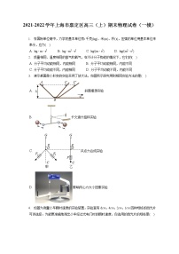 2021-2022学年上海市嘉定区高三（上）期末物理试卷（一模）（含答案解析）